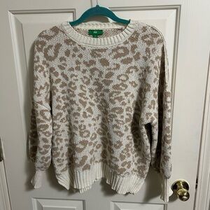 DIP Pullover Mix‎ Print Women's Sweater Crew Neck Medium